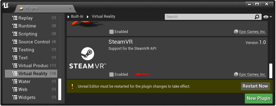 Unreal engine shop steam vr